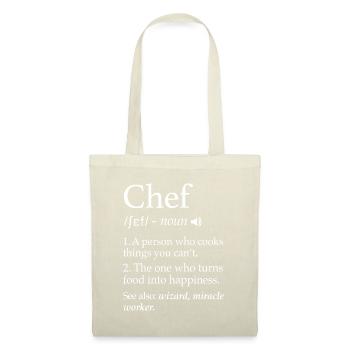 Chef Definition Lustige Zeile Sagen Koch Kochen Gif - Stoffbeutel - Natur - Vorne