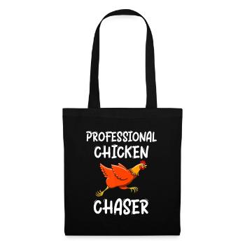 Chicken Professional Chaser Funny Chicken Farm Far - Tote Bag - black - Front