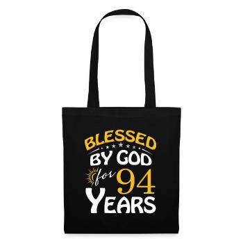 Vintage par Dieu Pour 94 ans Heureux 94ème Naissance - Sac en tissu - noir - Devant
