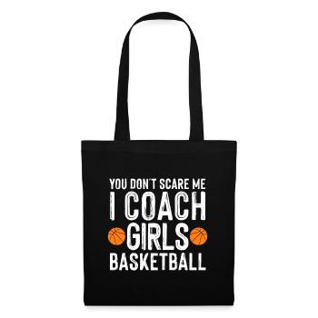 Lustiges Basketball Coaching Männer Frauen Team Trainer I - Stoffbeutel - Schwarz - Vorne