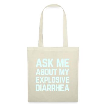 Posez-moi des questions sur ma diarrhée explosive drôle de caca humo - Sac en tissu - nature - Devant