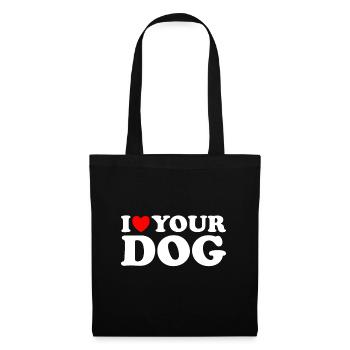 I Heart Your Dog - Funny I Love My Dog, I Love Dog - Tote Bag - black - Front