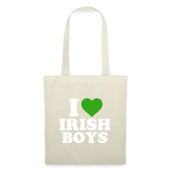 I Love Irish Boys Funny St Patrick's Day Heart Sha - Tote Bag - nature - Front
