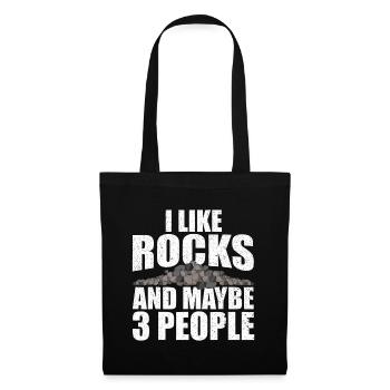 Collectionneur de roches pour hommes femmes Rockhound Geology Roc - Sac en tissu - noir - Devant