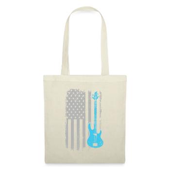 E-Bass-Gitarrist American Flag Musiker - Stoffbeutel - Natur - Vorne