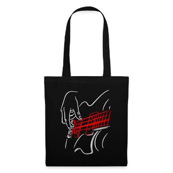 Guitare acoustique Guitariste Idée Bassiste Musicia - Sac en tissu - noir - Devant
