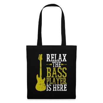 Bassist Gitarrist Musikschule Vintage - Stoffbeutel - Schwarz - Vorne