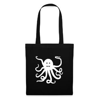 Octopus Tie Dye Festival Raver Funny Groovy Animal - Tote Bag - black - Front