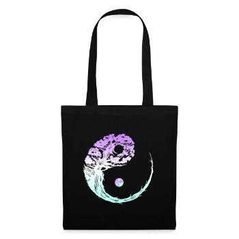 Yin Yang Bonsai Tree Japanese Gardening Zen Buddhi - Tote Bag - black - Front