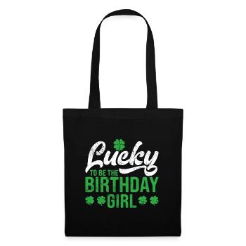 Lucky To Be The Birthday Girl St. Patrick's Day Ir - Tote Bag - black - Front