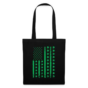 Saint Saint Patrick États-Unis Américain Irlandais Trèfle - Sac en tissu - noir - Devant