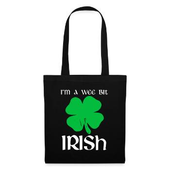 St Patricks Day I'm A Wee Bit Irish - Tote Bag - black - Front