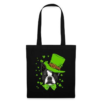 Boston Terrier Leprechaun St Patricks Day Dog Boys - Sac en tissu - noir - Devant