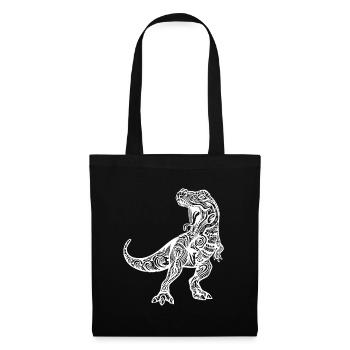Dinosaure Retro Style Vintageperiodrabbitsstyle - Sac en tissu - noir - Devant