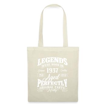 Les légendes sont nées en 1937 année de naissance anniversaire - Sac en tissu - nature - Devant