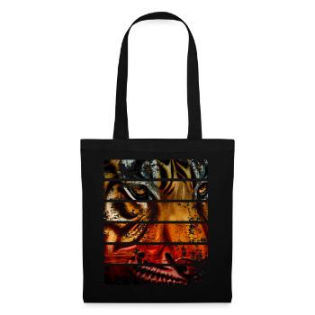 Tigre - Sac en tissu - noir - Devant