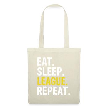 Eat Sleep League Repeat Sports Game Gaming Geschenk - Stoffbeutel - Natur - Vorne
