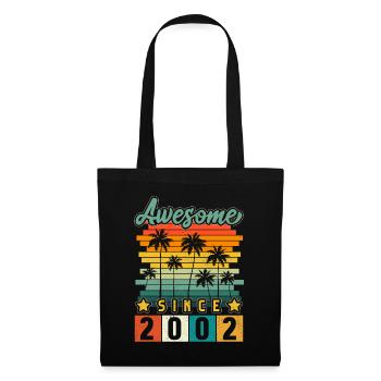 2002 Né Anniversaire Année de naissance millésime - Sac en tissu - noir - Devant