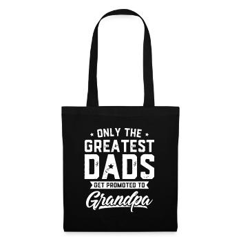 Les plus grands papas sont promus à l’idée de grand-père Père - Sac en tissu - noir - Devant