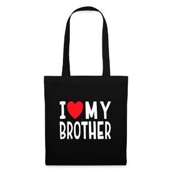Famille Frère ou sœur J’aime mon frère Heartmarriagesame - Sac en tissu - noir - Devant