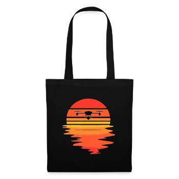 Retro Drohnenpilot - Vintage Sunset Aviator Flyings - Stoffbeutel - Schwarz - Vorne