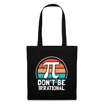 Seien Sie nicht irrational Retro Vintage Symbol Pi Day Ma - Stoffbeutel - Schwarz - Vorne