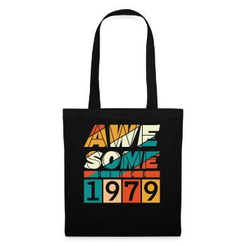1979 Geboren Geburtstag Geburtsjahr Vintage - Stoffbeutel - Schwarz - Vorne