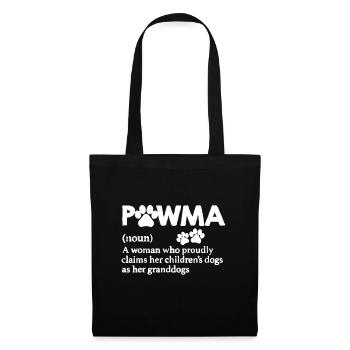 Vintage Pawma Définition Chien Grand-mère Tante Maman Chien - Sac en tissu - noir - Devant