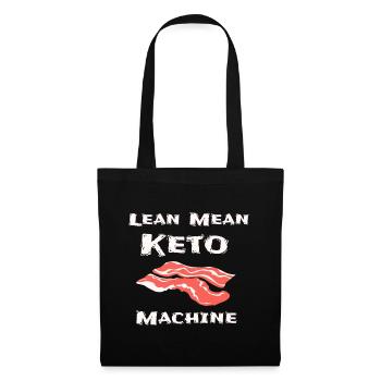 Funny Ketogenic Keto Low Carb Diet Bacon Lover - Tote Bag - black - Front