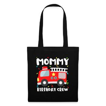 Maman Anniversaire Équipage Camion de pompiers Partie Pompier M - Sac en tissu - noir - Devant