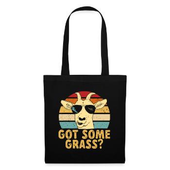 Goat Some Grass? Funny Goat Farmerorganicfarmfarme - Tote Bag - black - Front