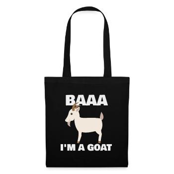 Baa Je suis un costume de chèvre Animal Drôle Halloween Part - Sac en tissu - noir - Devant