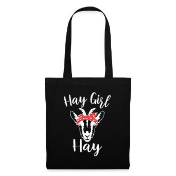 Hay Girl Hay Funny Goat Lover For Girlsfarmhousefo - Tote Bag - black - Front