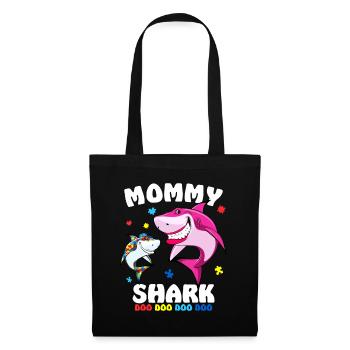 Mama Hai Autismus Bewusstsein Geschenk Baby, Mama, Papa S - Stoffbeutel - Schwarz - Vorne