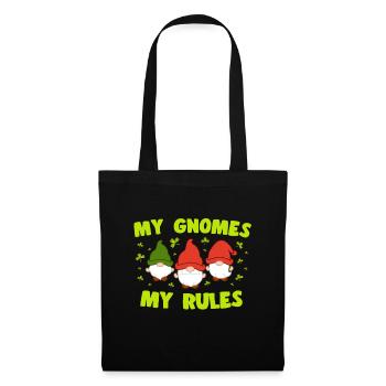 Mes Gnomes Mes règles Feuille d’Amant Elfe Jardin Miniature - Sac en tissu - noir - Devant