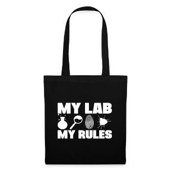 My Lab My Rules Forensic Analyst Crime Lab Gift - Tote Bag - black - Front