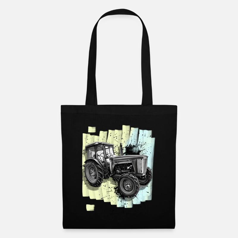 Traktor Landwirtschaft Landwirt - Stoffbeutel - Schwarz