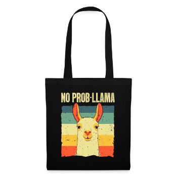 Cool Llama For Men Women No Prob Llama Alpaca Farm - Tote Bag - black - Front