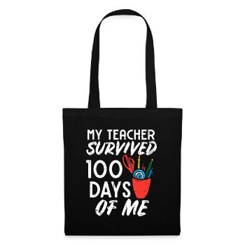 My Teacher Survived 100 Days Of Me 100th Day Of Sc - Tote Bag - black - Front
