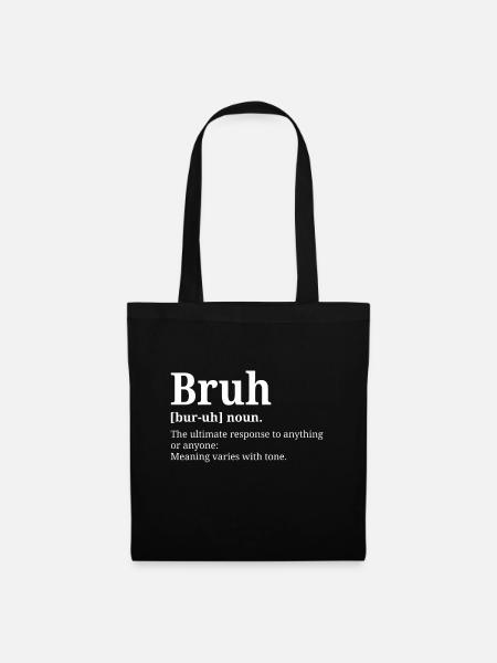 Lustige Vintage Bruh Definition Bruder - Stoffbeutel - Schwarz