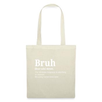 Lustige Vintage Bruh Definition Bruder - Stoffbeutel - Natur - Vorne