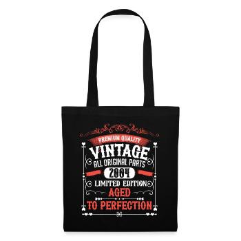 2004 Année de naissance Né Anniversaire Vintage - Sac en tissu - noir - Devant