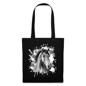 Cheval - Sac en tissu - noir - Devant