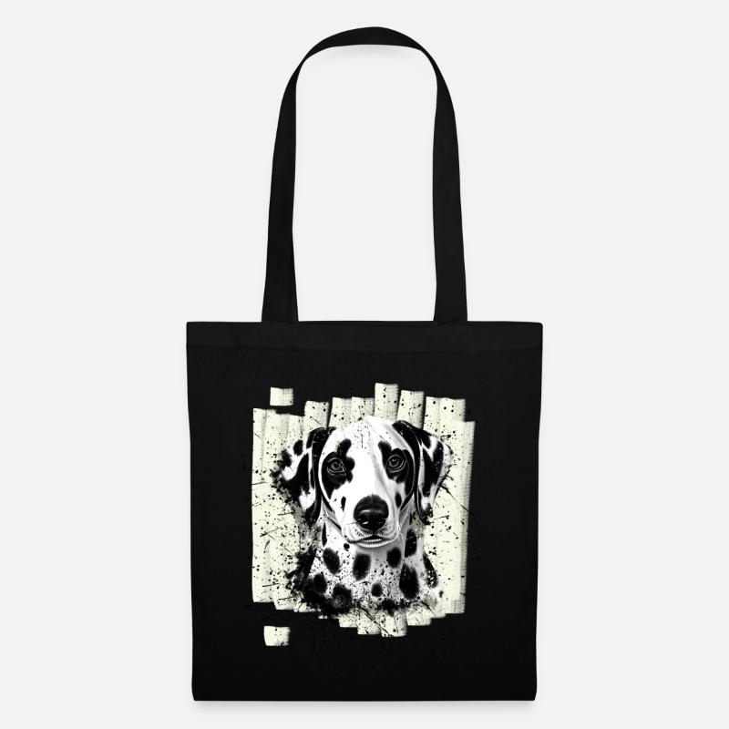 Dalmatiner Hund - Stoffbeutel - Schwarz