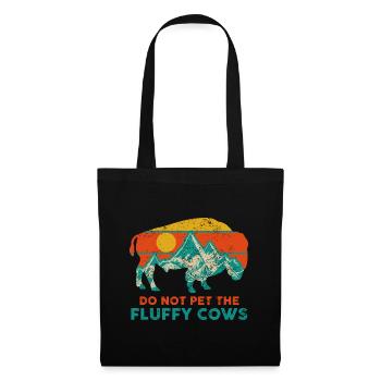Do Not Pet The Fluffy Cows Funny Bison National Pa - Tote Bag - black - Front