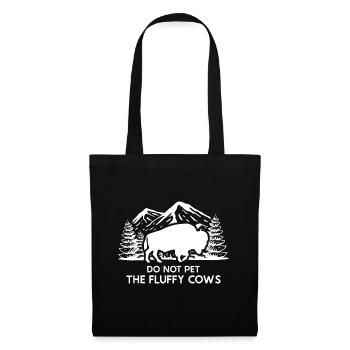 Drôle de bison buffle ne caressez pas la vache moelleuse - Sac en tissu - noir - Devant