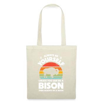 Bison Toujours être toi-même Rétro Vintage 70s Hommes Wom - Sac en tissu - nature - Devant