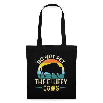 Ne caressez pas les vaches moelleuses drôles de bison Yellowstone - Sac en tissu - noir - Devant