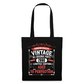 2008 Year of Birth Born Birthday Vintage - Tote Bag - black - Front