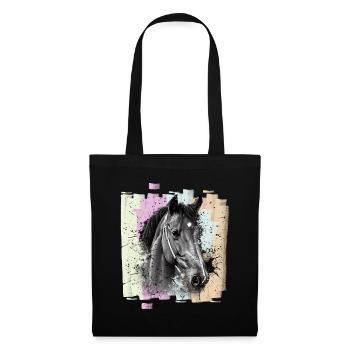 Cheval - Sac en tissu - noir - Devant
